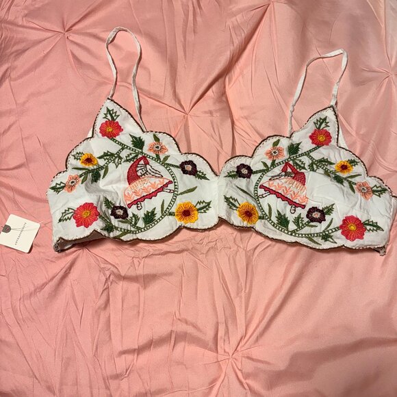 Anthropologie Other - Anthropologie Embroidered Beaded Bralette